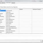 Dimension ETL Transformation Dimension ETL Transformations Tab