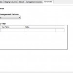 Staging Advanced Staging Table Advanced Tab